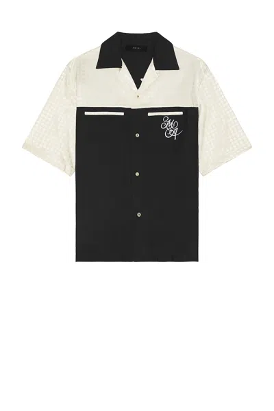Amiri Ma Quad Yoke Camp Shirt In Black