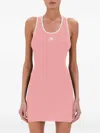Amiri Ma Ribbed Mini Dress In Pink