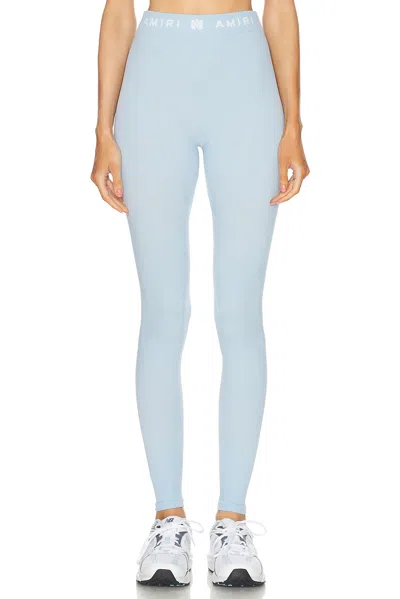 Amiri Ma Ribbed Seamless Legging In Cerulean