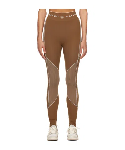 Amiri Ma Seamless Skinny Leggings In Brown