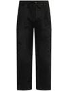 Amiri Distressed Finish Straight-legged Jogging Trousers In Black
