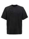 Amiri Shotgun Logo-print Distressed T-shirt In Black