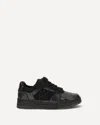 Amiri Skyline Sneaker In Leather And Mesh With Python Print In Black