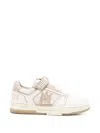 Amiri Men 'skyline' Beige Sneaker With Maxi Logo On The Side And Velcro Strap With Logo In Leather M In White