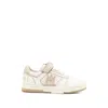 Amiri Men 'skyline' Beige Sneaker With Maxi Logo On The Side And Velcro Strap With Logo In Leather M In White