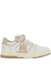 Amiri Men 'skyline' Beige Sneaker With Maxi Logo On The Side And Velcro Strap With Logo In Leather M In White