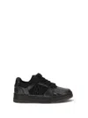 Amiri Skyline Sneaker In Leather And Mesh With Python Print In Black