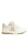 Amiri Men 'skyline' Beige Sneaker With Maxi Logo On The Side And Velcro Strap With Logo In Leather M In White