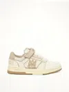 Amiri Men 'skyline' Beige Sneaker With Maxi Logo On The Side And Velcro Strap With Logo In Leather M In Multi
