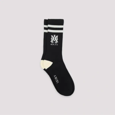 Amiri Ma Stripe Socks 45-46 In Black