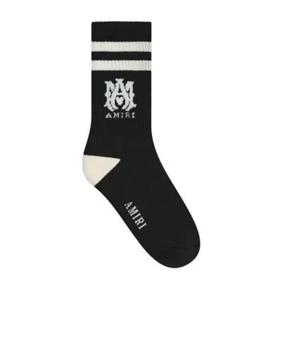 Amiri Ma Striped Socks In Black