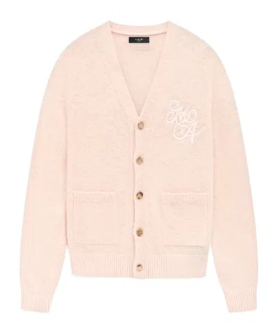Amiri Ma Swirl Cardigan In Nude