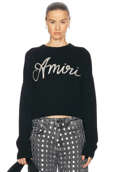 Amiri Logo-embroidered Jumper In Black