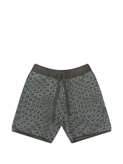 Amiri Ma Swirl Drawstring Shorts In Green