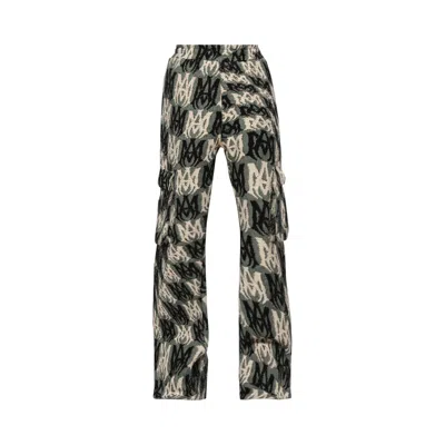 Pre-owned Amiri Ma Tapestry Cargo Flare Pants 'green/multicolor' | Men's Size Xxxl