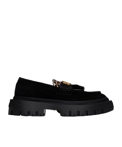 Amiri Ma Tassel Leopard-print Jumbo Loafers In Black