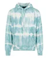 Amiri Tie-dye Distressed Hoodie In Blue