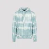 Amiri Tie-dye Distressed Hoodie In Sea Blue