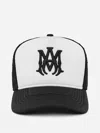 Amiri Ma Logo-embroidered Scuba And Mesh Trucker Cap In White