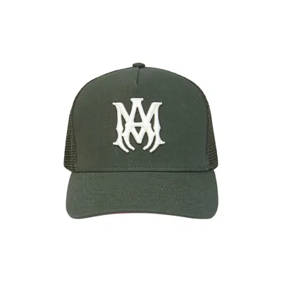 Pre-owned Amiri Ma Trucker Hat 'dark Sage' | Green | Men's Size Onesize