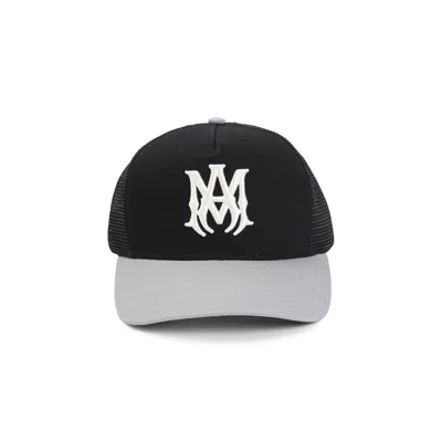 Amiri Ma Logo Trucker Hat Mesh Back In Black