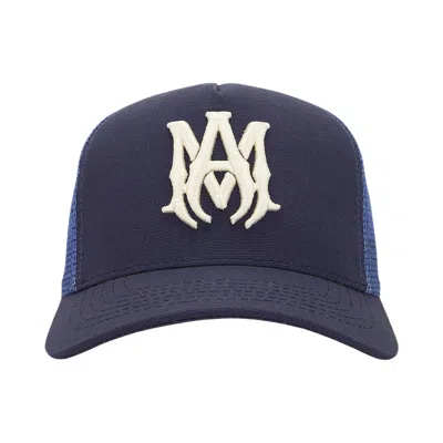 Pre-owned Amiri Ma Trucker Hat 'navy White' | Blue | Men's Size Onesize