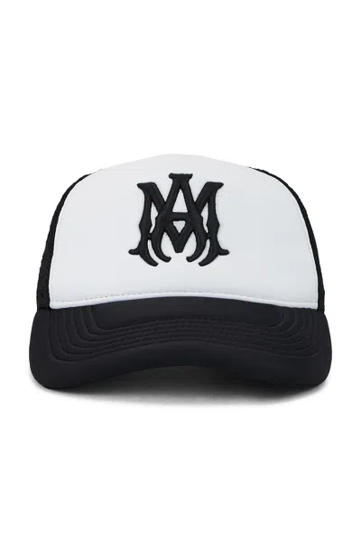 Amiri Ma Two Tone Trucker Hat In Black
