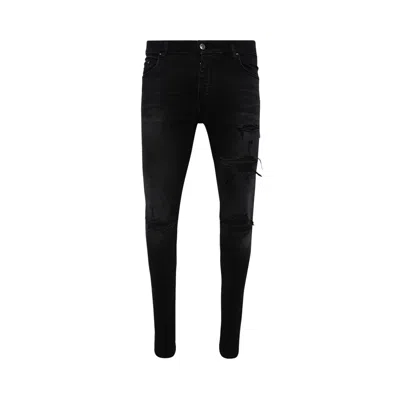Pre-owned Amiri Ma Varsity Repair Jean 'vintage Black' | Men's Size 30