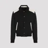 Amiri Tailored Wool And Leather Jacket With Zippered Pockets In Black