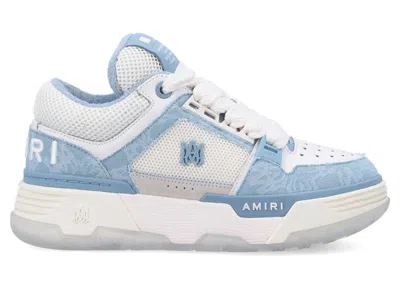 Pre-owned Amiri Ma1 Quad Monogram Print (women's) Sneakers In Ocean Sky Blue