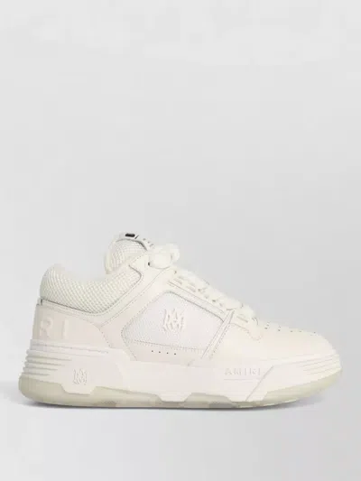 Amiri Ma-1 Signature Leather Sneakers Perforated Toe Rubber In White