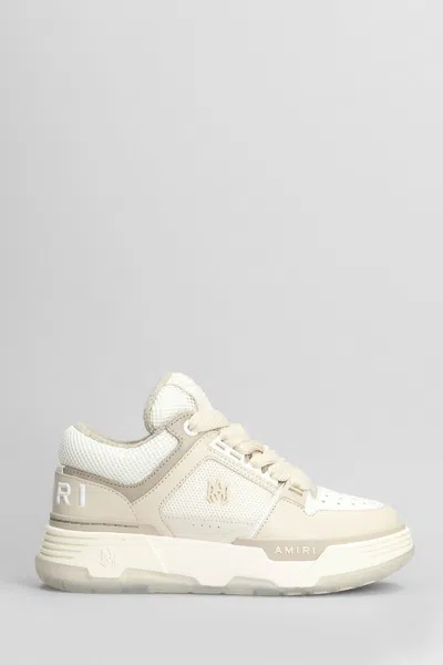 Amiri Ma1 Sneakers In Beige Leather In Gray