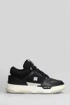 Amiri Black Low Top Sneakers With Logo Detail In Tech Fabric And Leather Man In Black