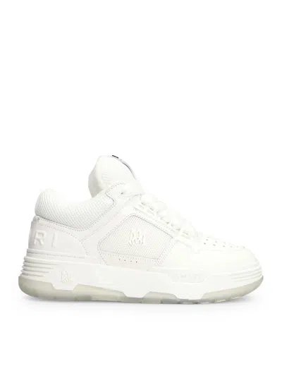 Amiri Ma1 Sneakers In Leather And Fabric In White