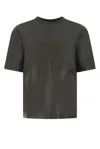 Amiri Leather T-shirt In Gray