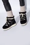 Amiri Malibu Hi Faux Shearling Boots In Black