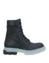 Amiri Leather Combat Boots In Black