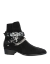 Amiri Multi-buckle Suede Ankle Boots In Black