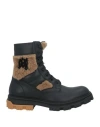 Amiri Man Ankle Boots Black Size 9 Shearling In Black