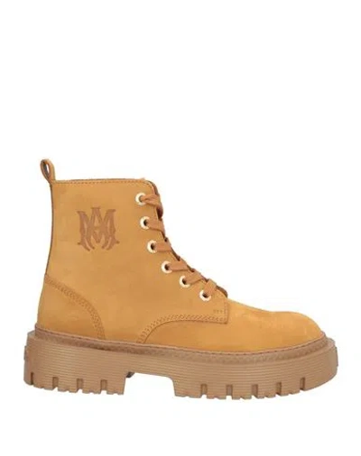 Amiri Man Ankle Boots Camel Size 9 Leather In Neutral