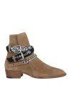 Amiri Man Ankle Boots Khaki Size 9 Leather In Beige