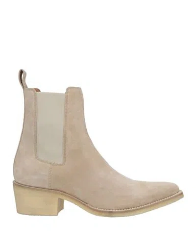 Amiri Man Ankle Boots Sand Size 9 Soft Leather In Beige