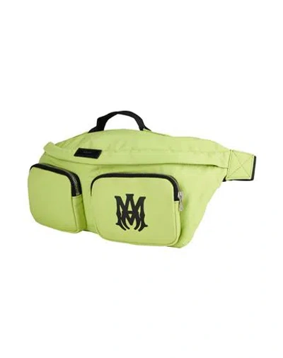 Amiri Man Belt Bag Lime Green Size - Cotton, Polyurethane