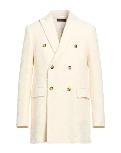 Amiri Man Blazer Ivory Size 42 Cotton, Polyamide In Neutral