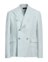 Amiri Man Blazer Sky Blue Size 44 Wool, Cotton, Polyamide