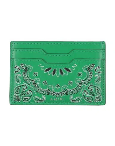 Amiri Man Cardholder Green Size - Leather