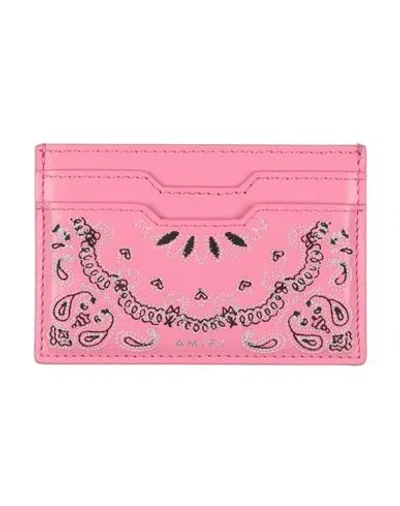 Amiri Man Cardholder Pink Size - Leather