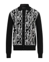 Amiri Lapel Long-sleeved Knitted Cardigan In Black