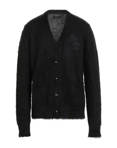 Amiri Man Cardigan Black Size Xl Acrylic, Mohair Wool, Polyamide