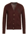 Amiri Man Cardigan Chocolate Brown Size L Acrylic, Mohair Wool, Polyamide